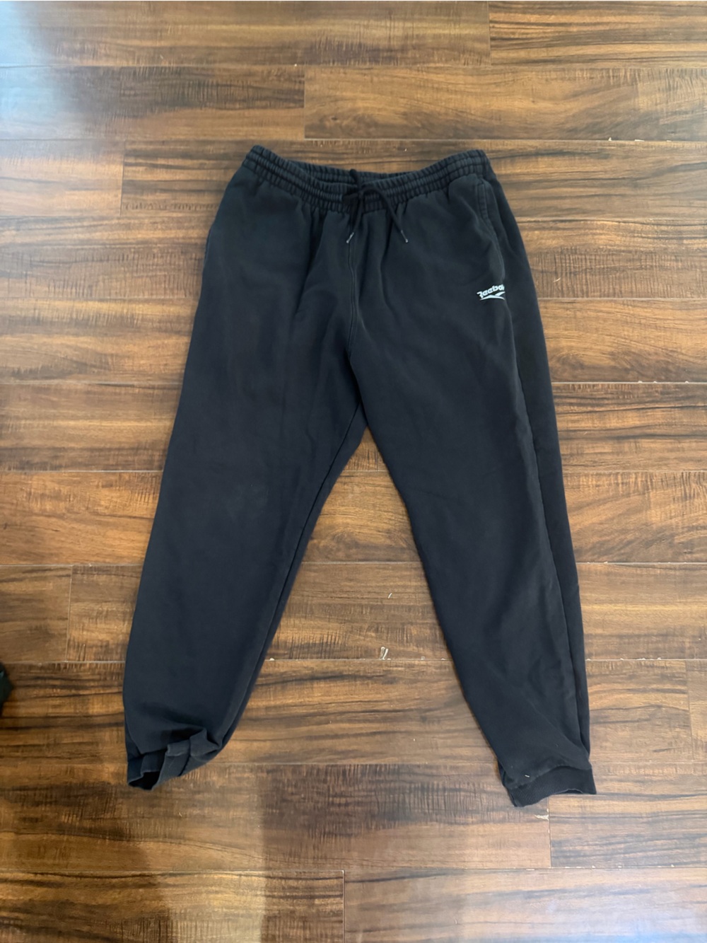 Reebok Black Jogger Sweatpants with Small Logo